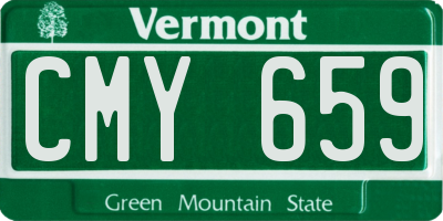 VT license plate CMY659