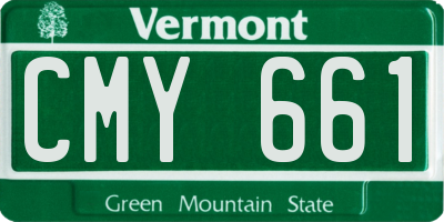 VT license plate CMY661