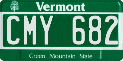 VT license plate CMY682
