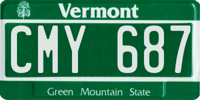 VT license plate CMY687