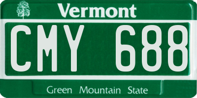 VT license plate CMY688