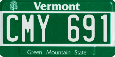 VT license plate CMY691