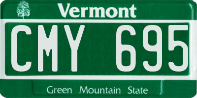 VT license plate CMY695