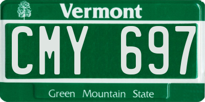 VT license plate CMY697