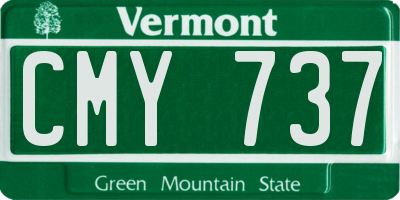VT license plate CMY737