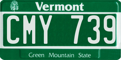 VT license plate CMY739