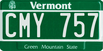 VT license plate CMY757