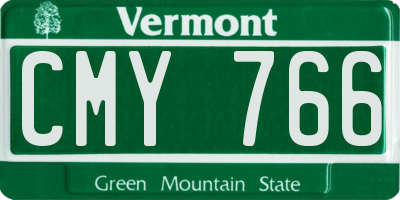 VT license plate CMY766