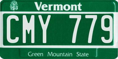 VT license plate CMY779