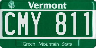 VT license plate CMY811