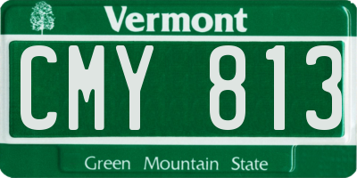 VT license plate CMY813