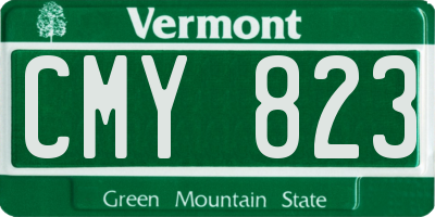 VT license plate CMY823