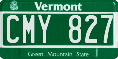 VT license plate CMY827
