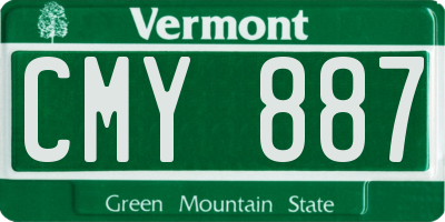 VT license plate CMY887