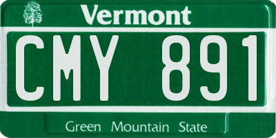 VT license plate CMY891