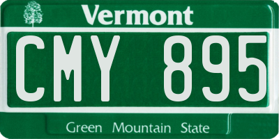 VT license plate CMY895