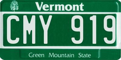 VT license plate CMY919