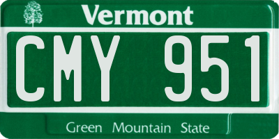 VT license plate CMY951