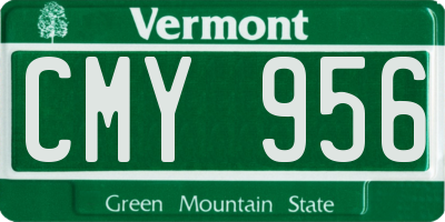 VT license plate CMY956
