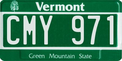 VT license plate CMY971