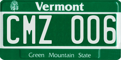 VT license plate CMZ006