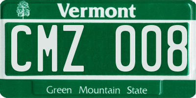 VT license plate CMZ008