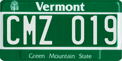 VT license plate CMZ019