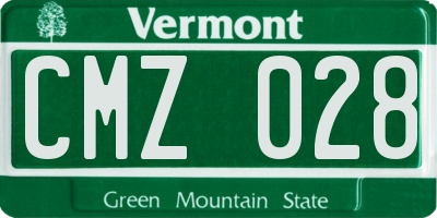 VT license plate CMZ028