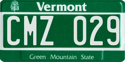 VT license plate CMZ029