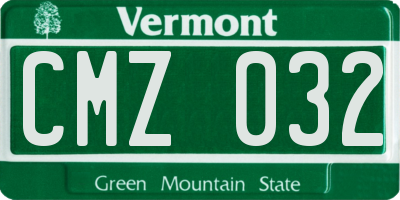 VT license plate CMZ032