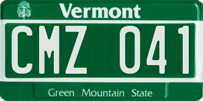 VT license plate CMZ041
