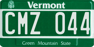 VT license plate CMZ044