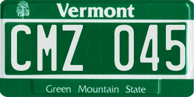 VT license plate CMZ045