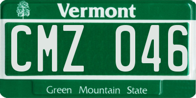 VT license plate CMZ046