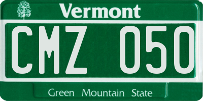 VT license plate CMZ050