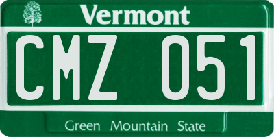 VT license plate CMZ051