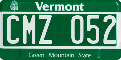 VT license plate CMZ052