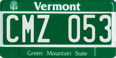 VT license plate CMZ053