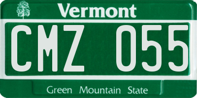 VT license plate CMZ055