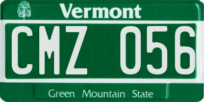 VT license plate CMZ056