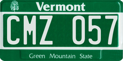 VT license plate CMZ057