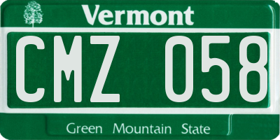 VT license plate CMZ058