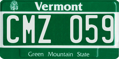 VT license plate CMZ059