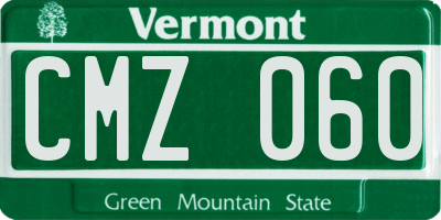 VT license plate CMZ060