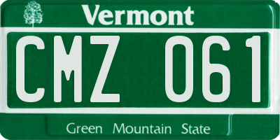 VT license plate CMZ061