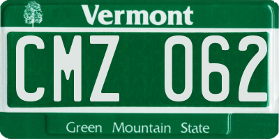 VT license plate CMZ062