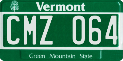 VT license plate CMZ064