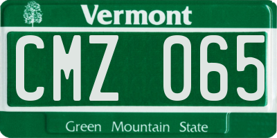 VT license plate CMZ065