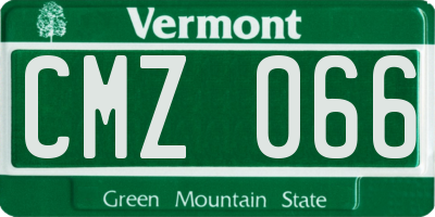 VT license plate CMZ066