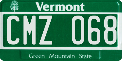 VT license plate CMZ068